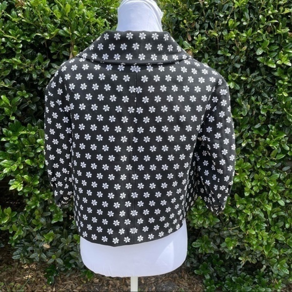 W BY WORTH Black White Floral Blazer 6 - Picture 10 of 13